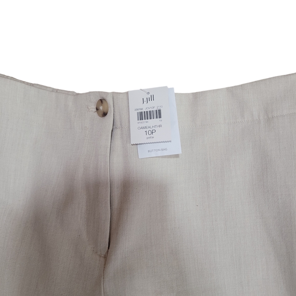 J. Jill Pants Womens Size 10 Straight Leg Beige Oatmeal Heather - Picture 4 of 8